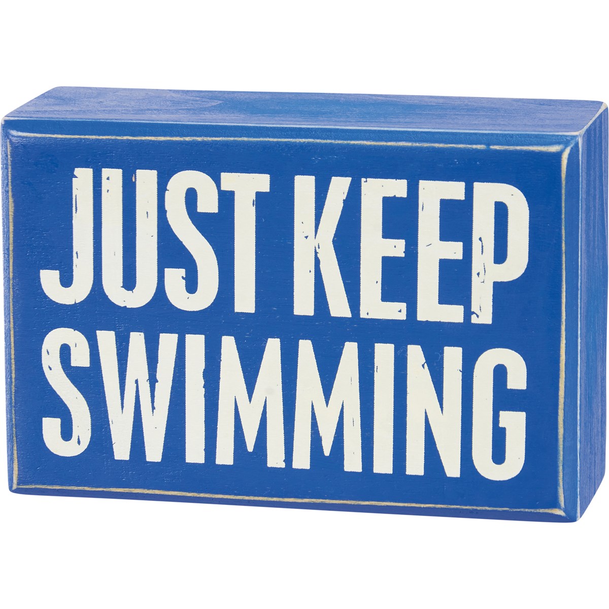 Just Keep Swimming Box Sign and Sock Set