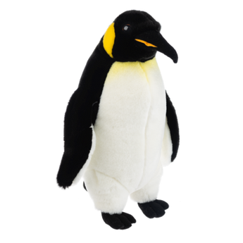 12-inch plush Emperor Penguin with realistic black, white, and yellow coloring from the Heritage Collection available at Chivilla Bay