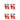A set of four red and green holiday ornaments with the word 'LOVE' and various military-themed badges such as 'AIRMAN', 'SAILOR', 'TROOPER', and 'SOLDIER'.