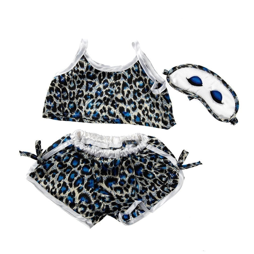 FFCC Clothes - Blue Cheetah Tank Top, Shorts & Sleepmask 16"
