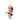 A Precious Moments figurine Christmas ornament depicting a young girl with blonde hair and a red bow holding a tray of pizza, wearing a red dress and green knit hat, on a white background.