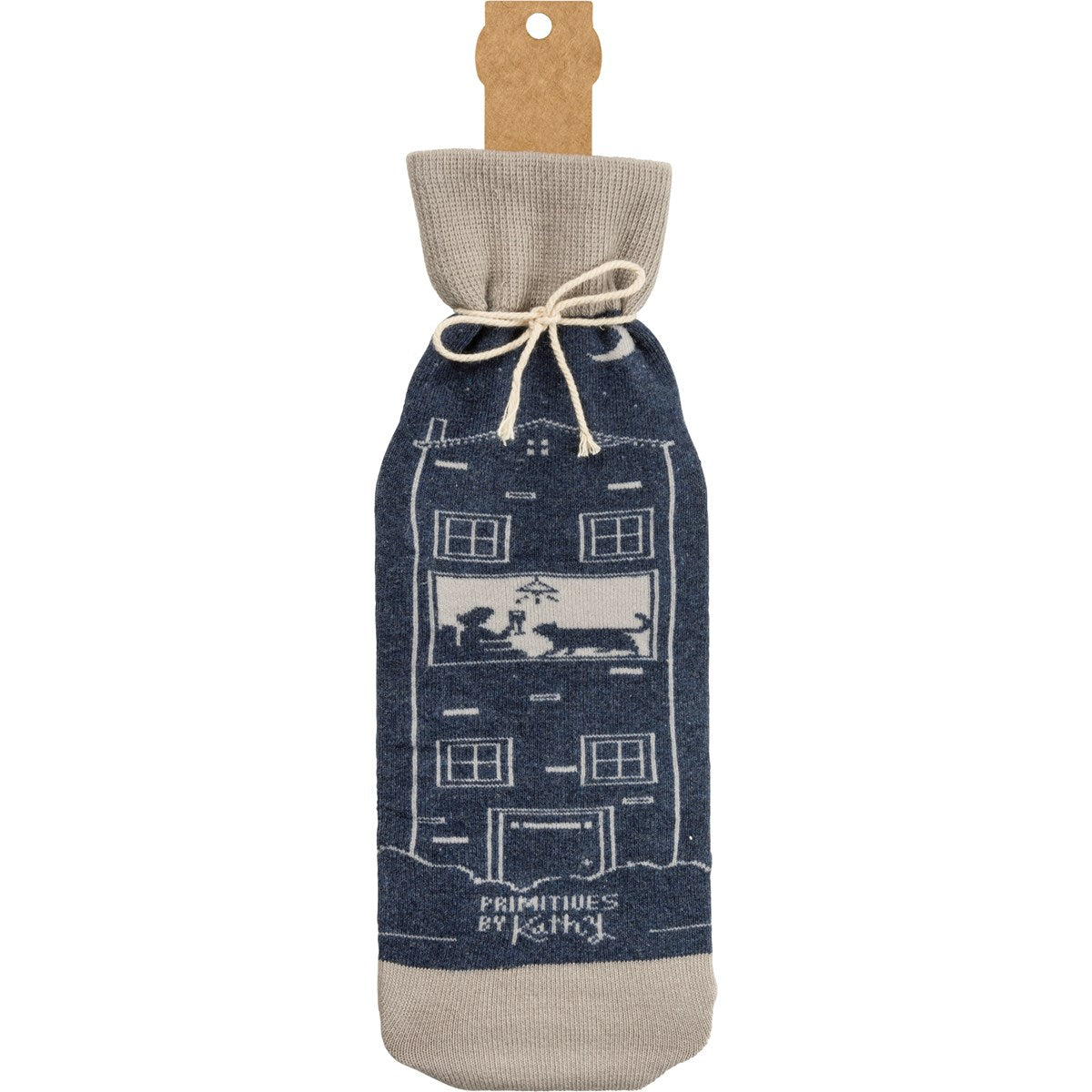 Not drinking alone if Cat is Home Wine Bottle Sock Gift Bag