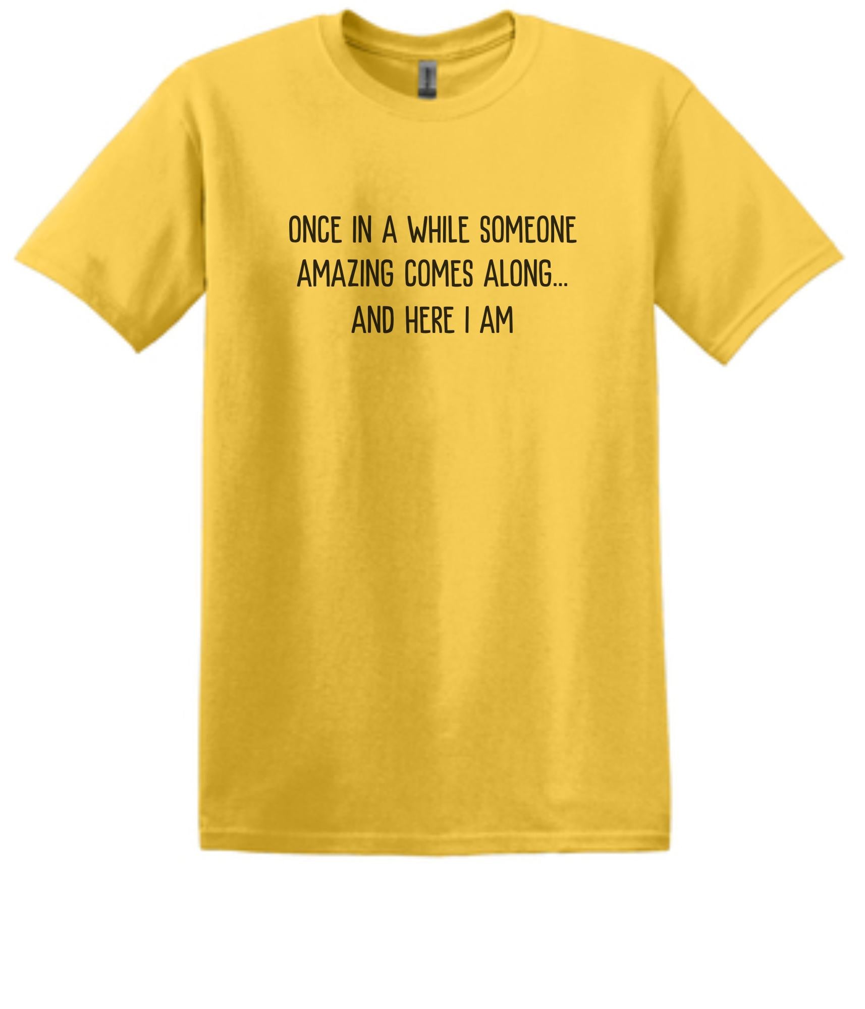 Someone Amazing Comes Along & Here I am Funny T-Shirt