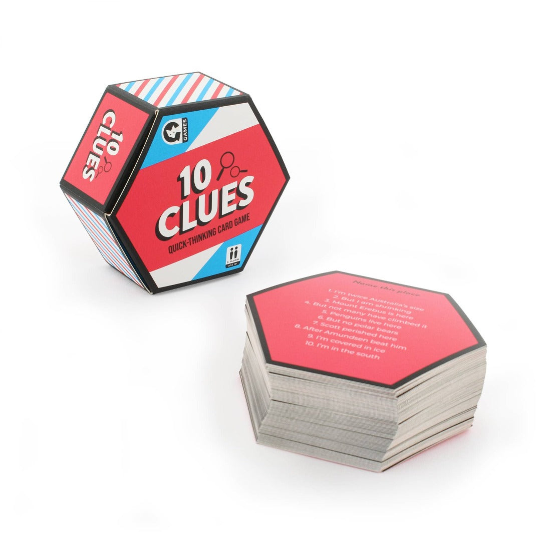 10 Clues Family Card Game - Quick Guessing Game for All Ages