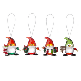 Crystal Expressions Festive Gnome Ornaments 2.5" tall