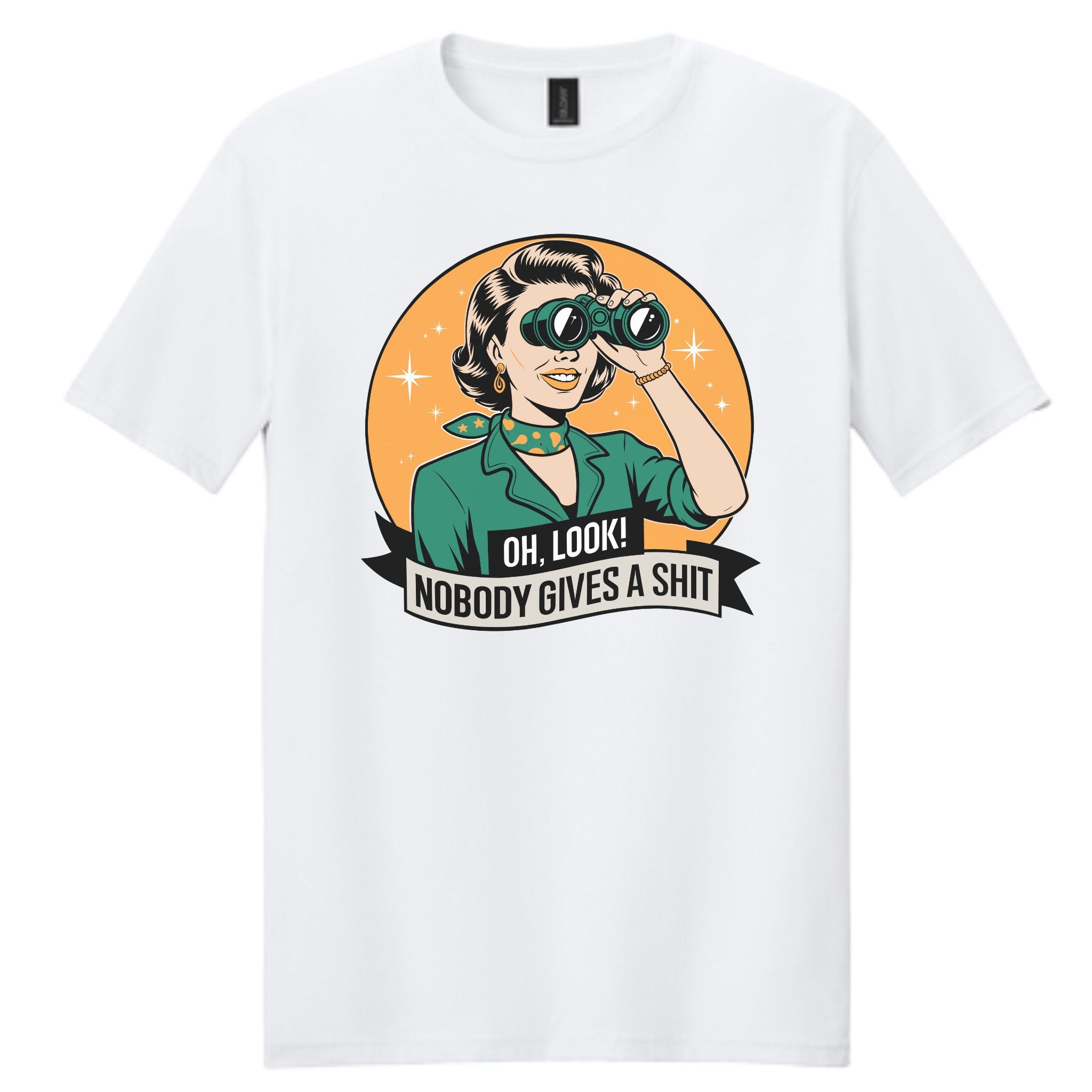 Maglietta Uomo Divertente 'Oh Look Nobody Gives A Sh*t' - Ironica E Sarcastica - Foto 2