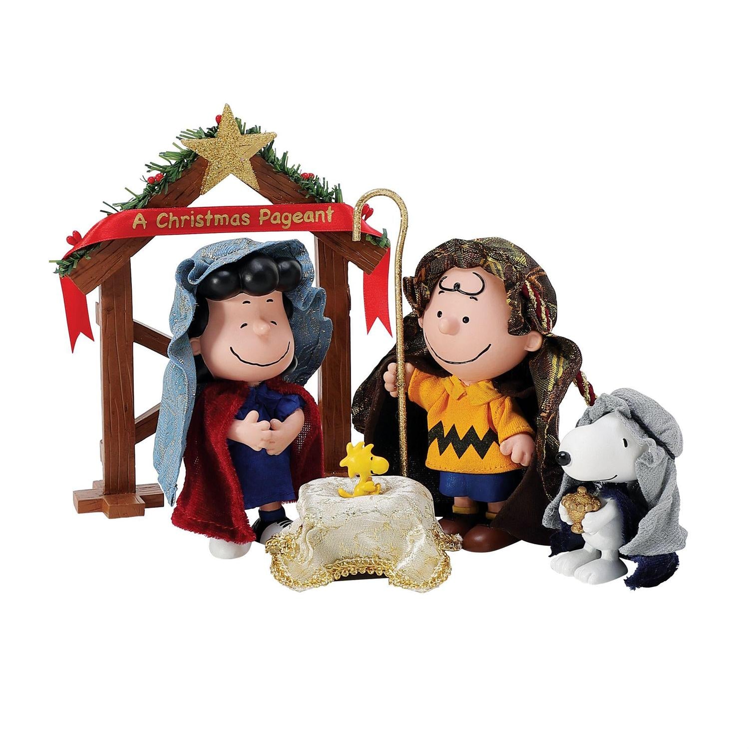Christmas Pageant Charlie Brown, Lucy and Snoopy Figurine set