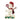 Back view of Olaf the Snowman figurine with a red Santa hat and scarf, holding a gift box on a white background.
