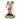 Mickey Mouse figurine in a Christmas outfit holding a feather and compass on a decorative base.