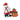Santa Claus figure with a gift box on a white background
