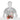 Santa Claus figurine with presents next to a silhouette of a person for scale.