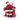 Decorative figurine of Santa Claus and a child embracing, with Santa's sack full of gifts.