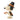Snoopy figurine in a Pilgrim outfit holding a pumpkin on a white background