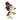 Jim Shore Peanuts Snoopy with Pumpkin Pie Mini figurine featuring Snoopy holding a freshly baked pumpkin pie with hand-painted folk-art details and autumn colors side view