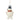 Frosty the Snowman ornament featuring hand-painted folk-art details, holly accents, and a red holiday scarf back view