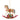 Jim Shore's Heartwood Creek rocking horse ornament with a christmas toys on a white background