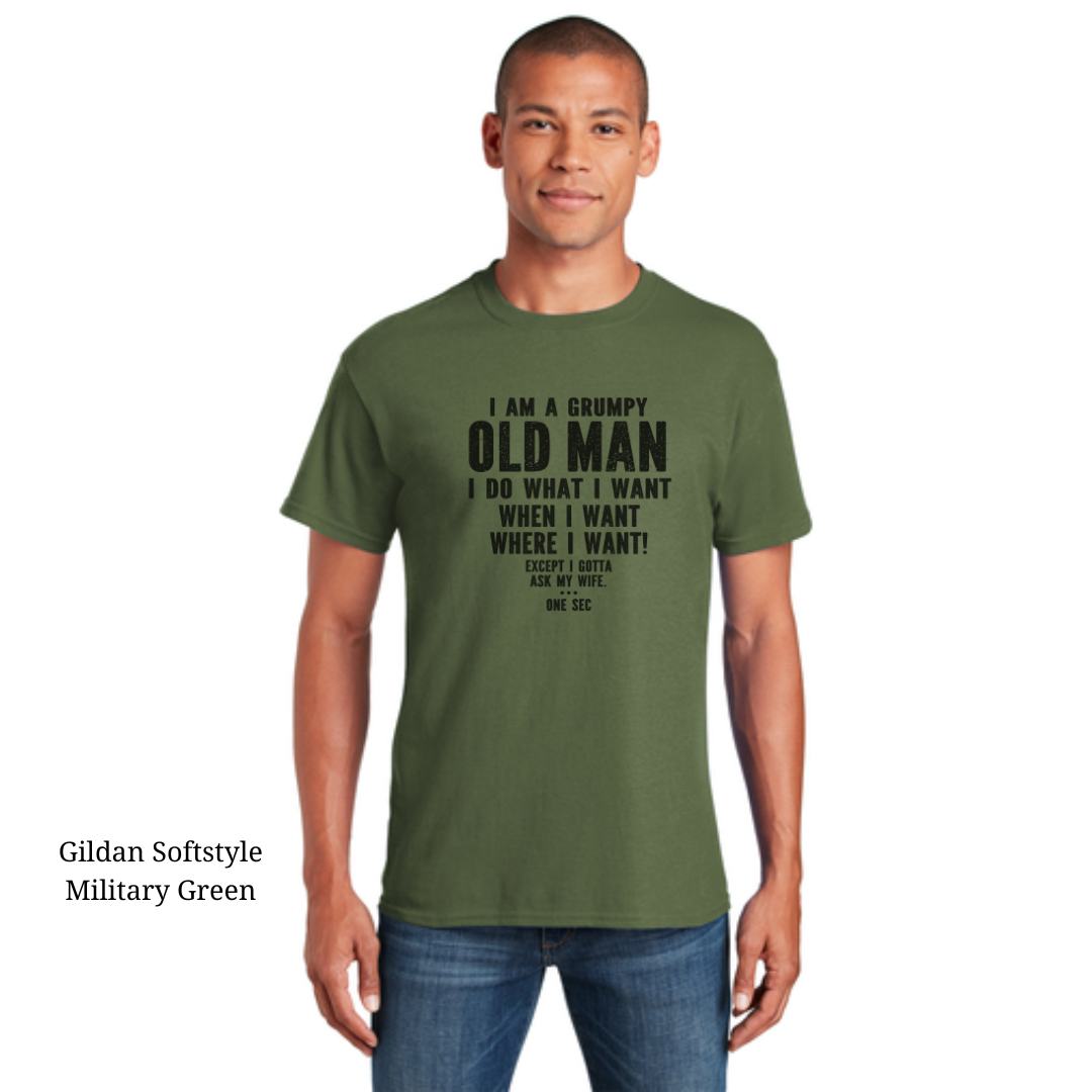 Grumpy Old Man Graphic Tee - 'Ask My Wife' Edition