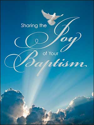 Sharing the Joy of your Baptism Greeting card for baby's baptism