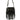 Black fringe handbag on a white background