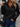 Loose Stand Up Collar Zipper Long Sleeved Black Sweatshirt