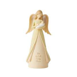 Adoption Angel Chosen family Foundation Figurine with sentimental message "not by birth but by choice" 7.5 inches tall. Perfect gift for adoptive parents and children.