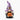 Purple Hat Halloween Witch Gnome with pumpkin carved with "Boo" on it.