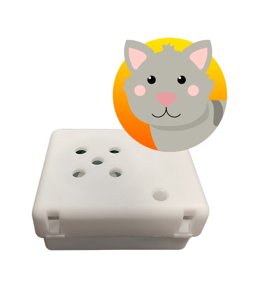 Cat Sound module for plush stuffed animals in the Frannie and Friends Create a Cuddly collection