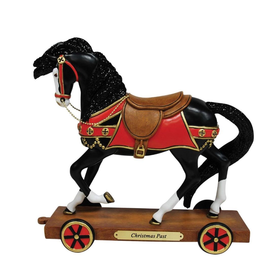 Christmas Past Trail of Painted Ponies Black Horse Hanging Ornament