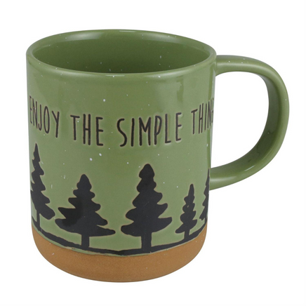 Enjoy the simple things 16 oz country living clay mug 