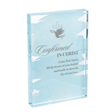 Confirmed in Christ Confirmation Gift Plaque for boy or girl 