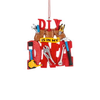 DIY Ornament DIY is in my DNA on white background