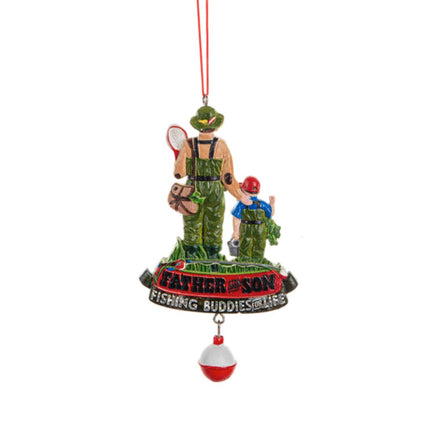 Father and Son Fishing Buddies for Life Hanging Ornament