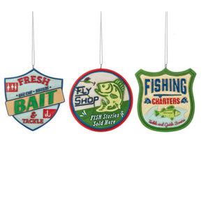 Resin Fishing-Themed Christmas Ornaments