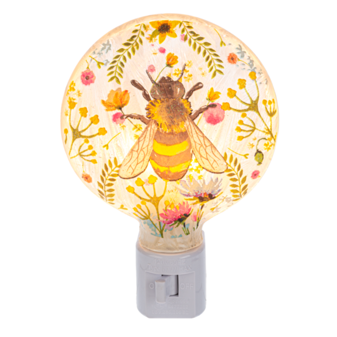 Night Light - Floral Bee Disk
