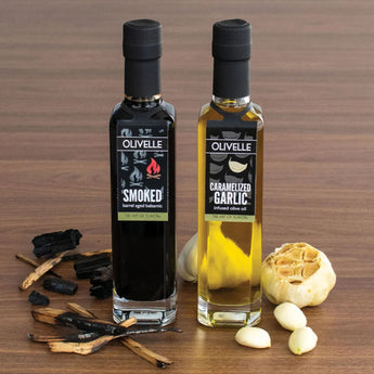 Garlic After Dark Better Together Gift Set with Caramelized Garlic Infused Olive Oil and Smoked Barrel Aged Balsamic