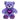 Glam the Purple Bear stuffed animal with metallic accents on ears, belly and feet, and sparkly purple eyes