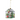 Glass Greenhouse Christmas Ornament with Poinsetta Wreath, Gold cord - Midwest-CBK holiday decor