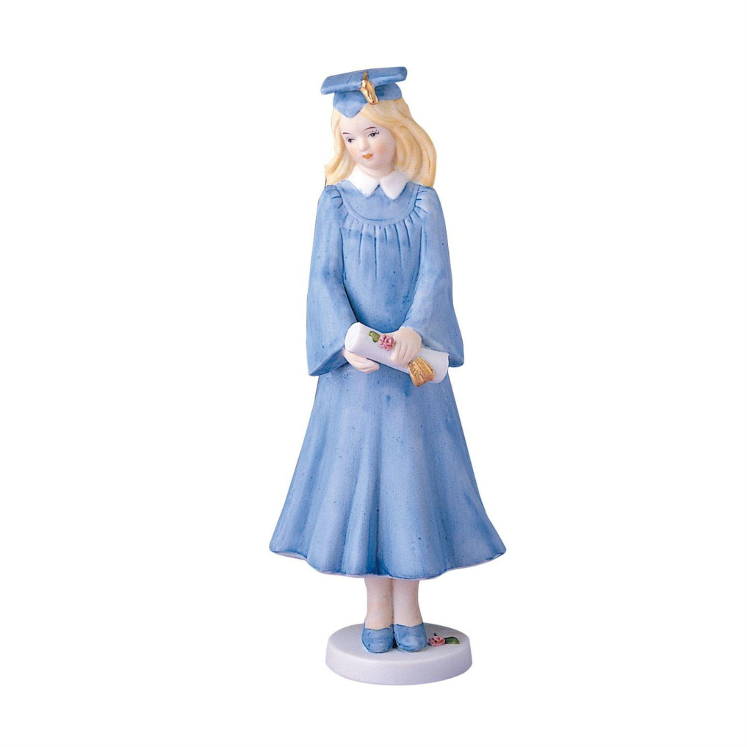 Blonde Girl Graduation Figurine from the Enesco Growing Up Girls Collection.