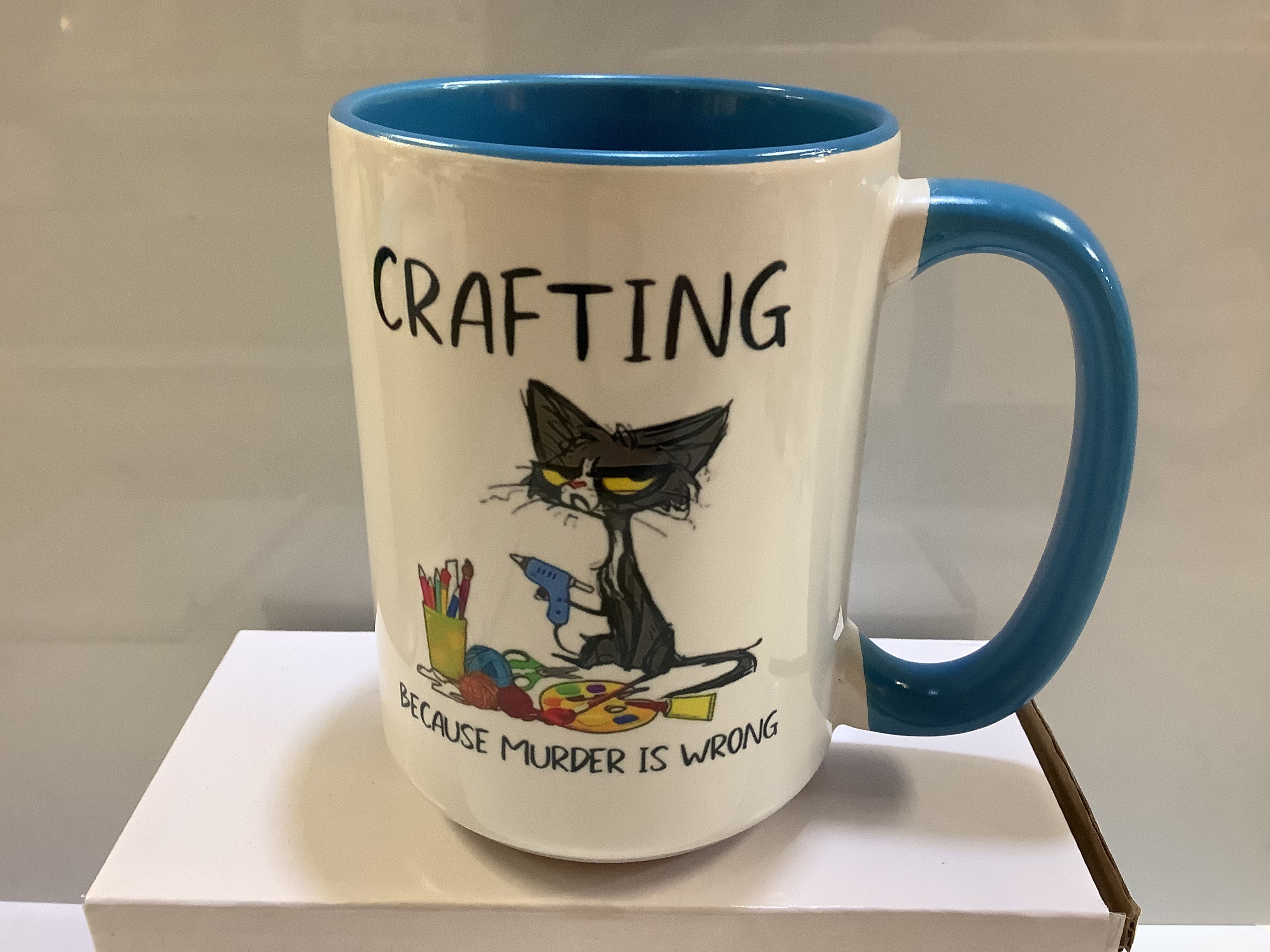 Coffee Mug Crafting Because Murder Is Wrong