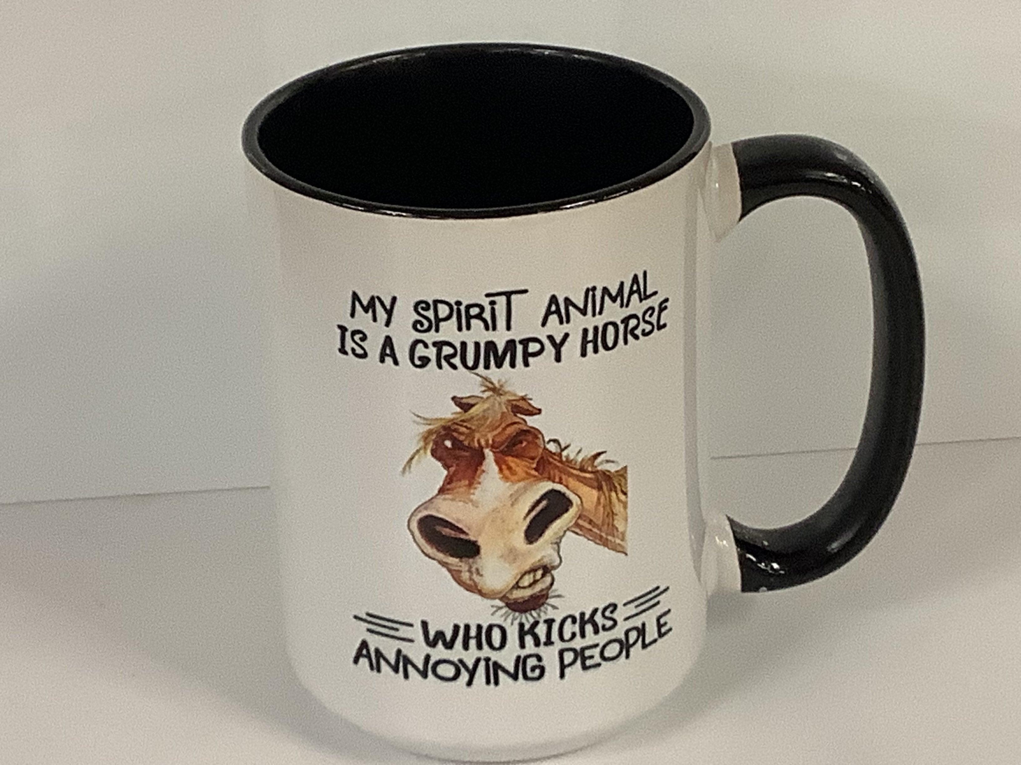 Coffee Mug My Spirit Animal Is a Grumpy Horse Who Kicks Annoying People