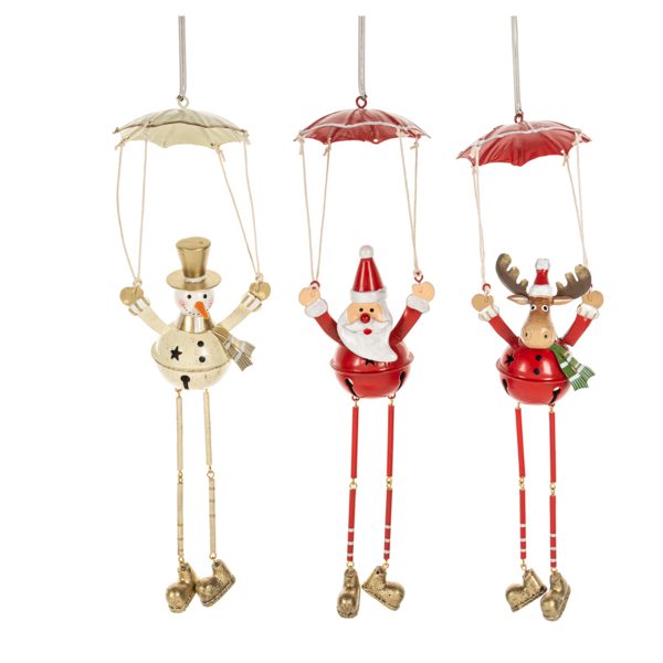 Parachting Christmas Ornament Assorted