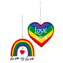 Rainbow Love Ornament