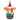 Plush toy resembling a character from a movie, wearing a Santa hat and sitting in a green present with red ribbon.