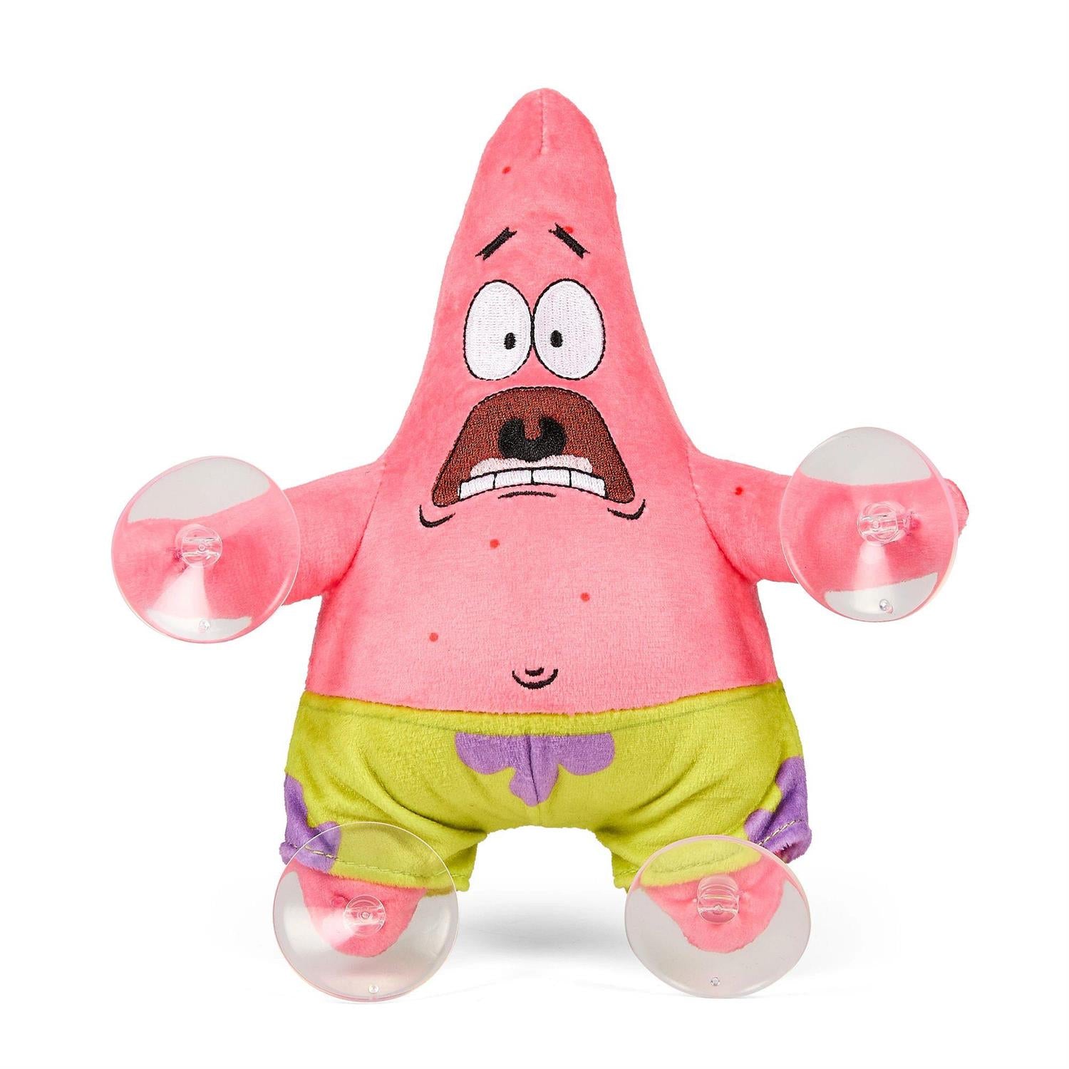 Nick ‘90s Scared Patrick Plush with Suction Cups, 7.874 Inches Tall