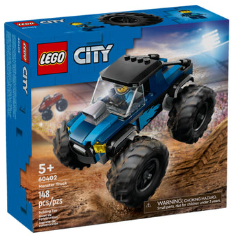 LEGO City Blue Monster Truck Off Road Toy Building Toy Set with 148 pieces for ages 5 and up