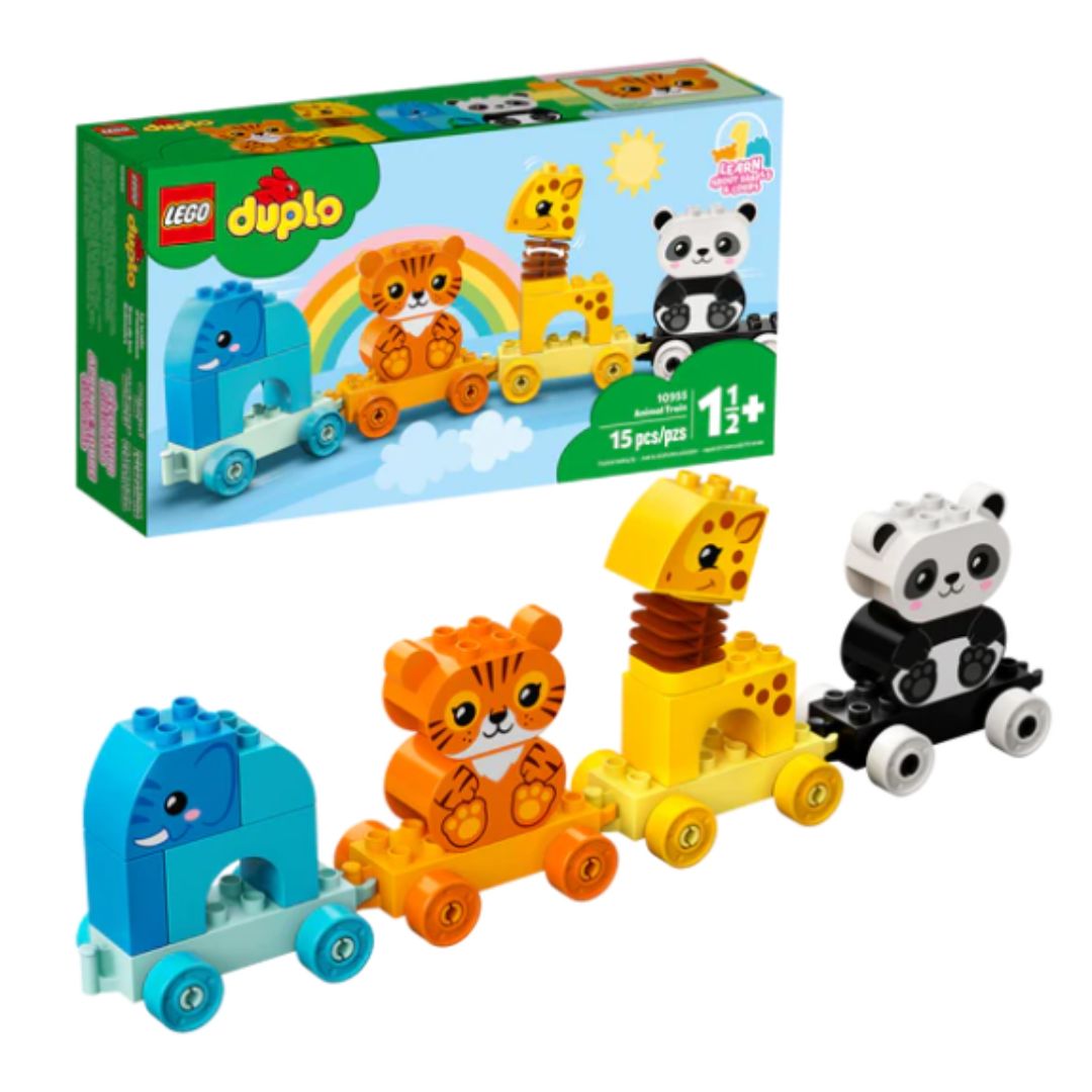 LEGO duplo My First Animal Train Building Block Set with 15 pieces for ages 1 1/2 and up.