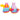 Colorful learn to dress doll shoes with pink polka dot design on a white background