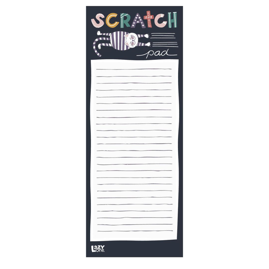 Scratch Pad Cat Notepad - Magnetic Back, 50 Sheets, 11” x 4.25