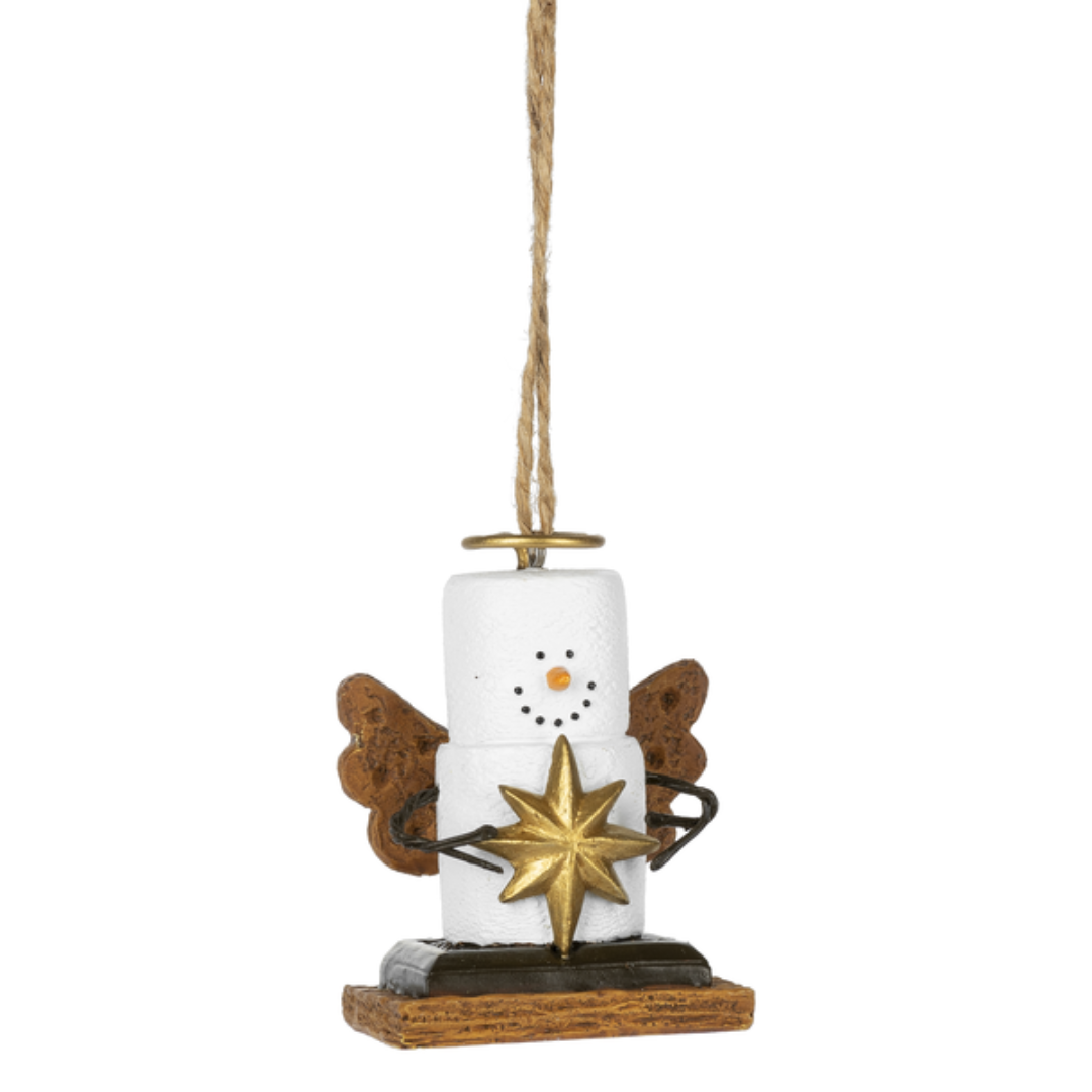 Marshmallow Smores Angel Ornament