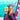 Person holding a SpongeBob plush toy with a colorful underwater-themed background